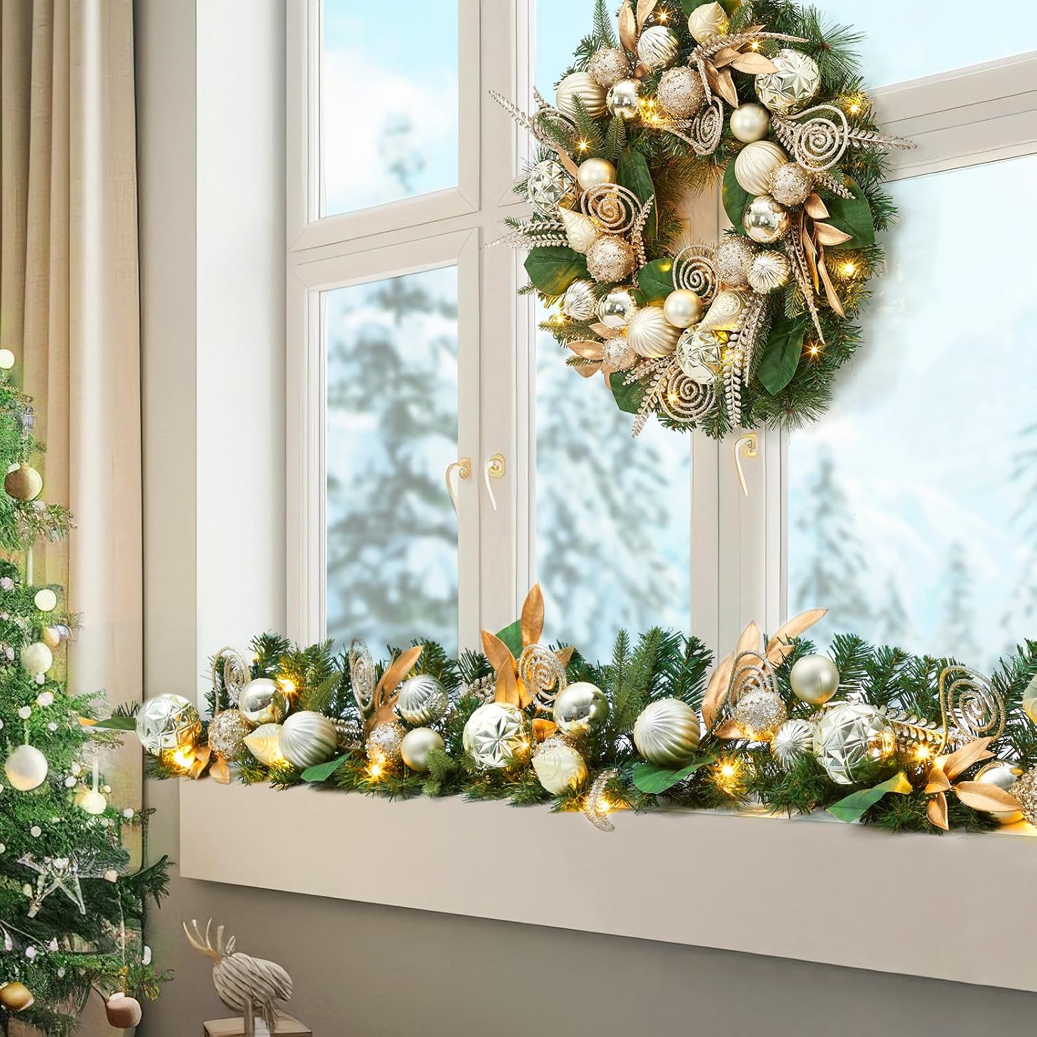 Led Fairy String Lights - Garvee, Hiasan Natal Buatan Berukuran 24