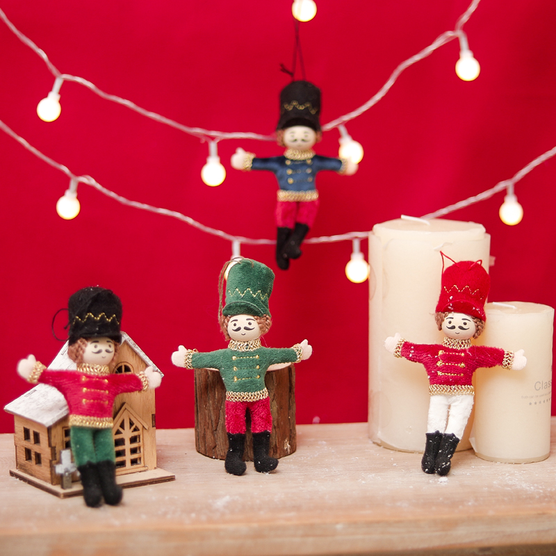 Nutcracker Figurine - Ornamen Natal Prajurit Nutcracker, Liontin Pohon
