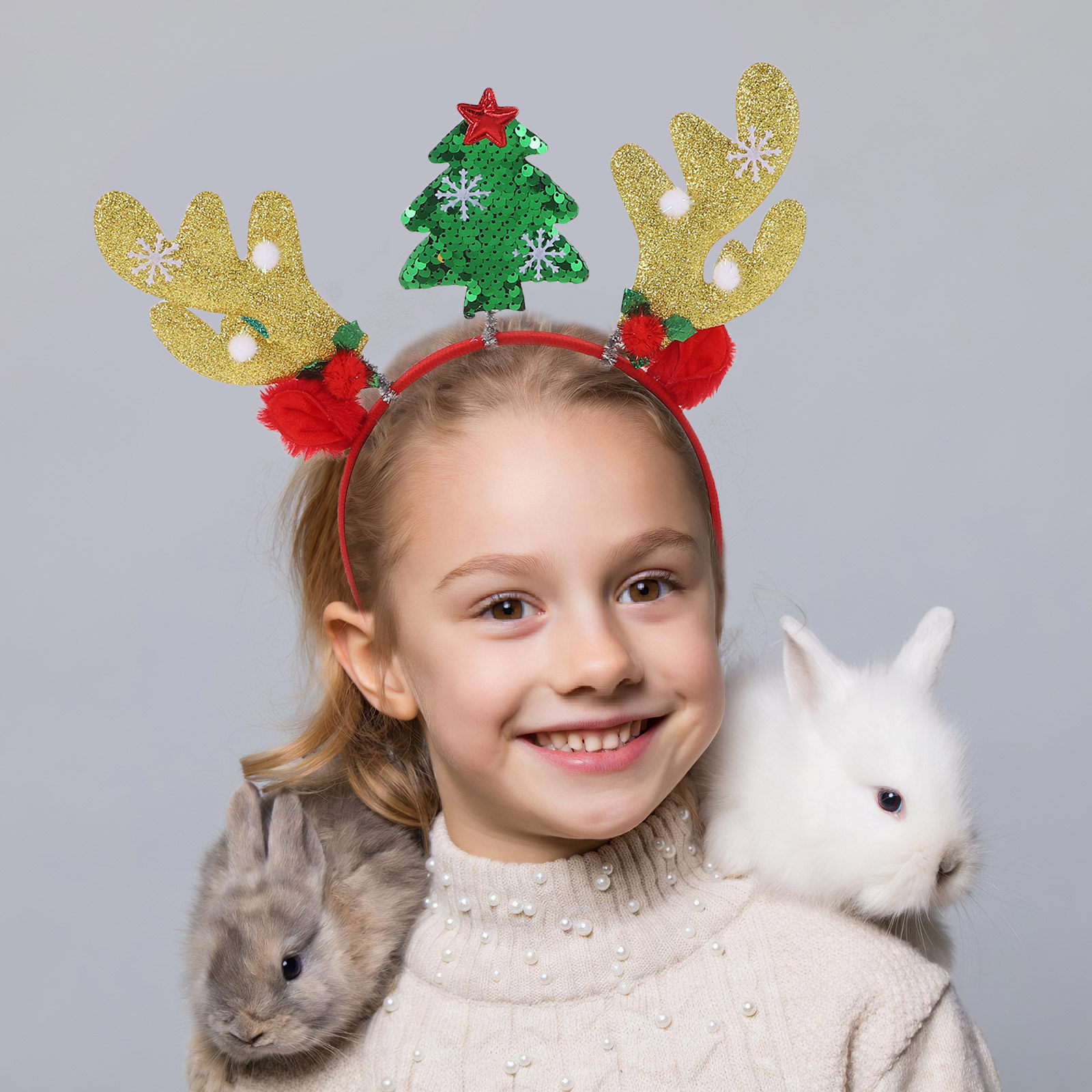 2 buah bando rusa untuk libura - Reindeer Antlers Headband ulasan dan harga