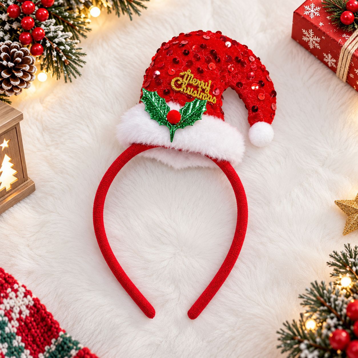 Ikat Kepala Natal, Topi Sinter - Reindeer Antlers Headband ulasan dan harga