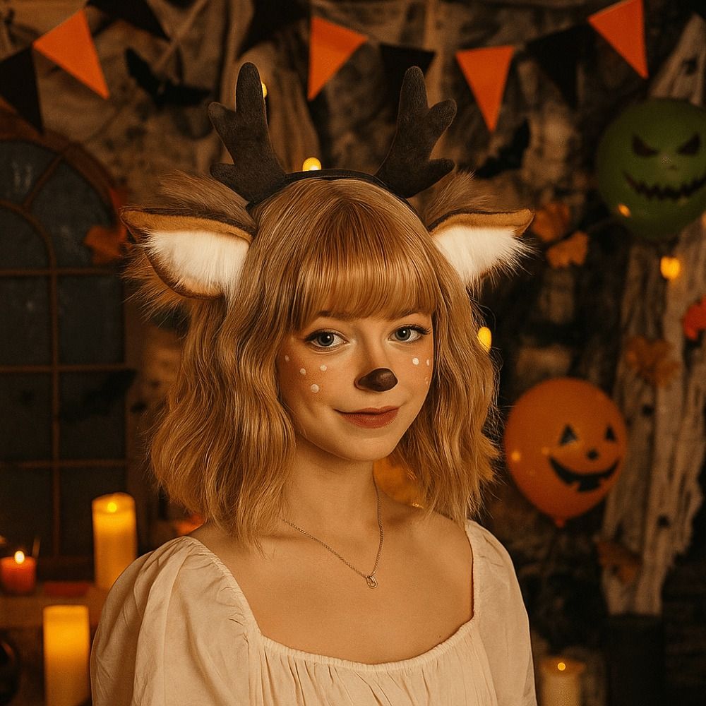 Headband Tanduk Rusa Unisex, H - Reindeer Antlers Headband ulasan dan harga
