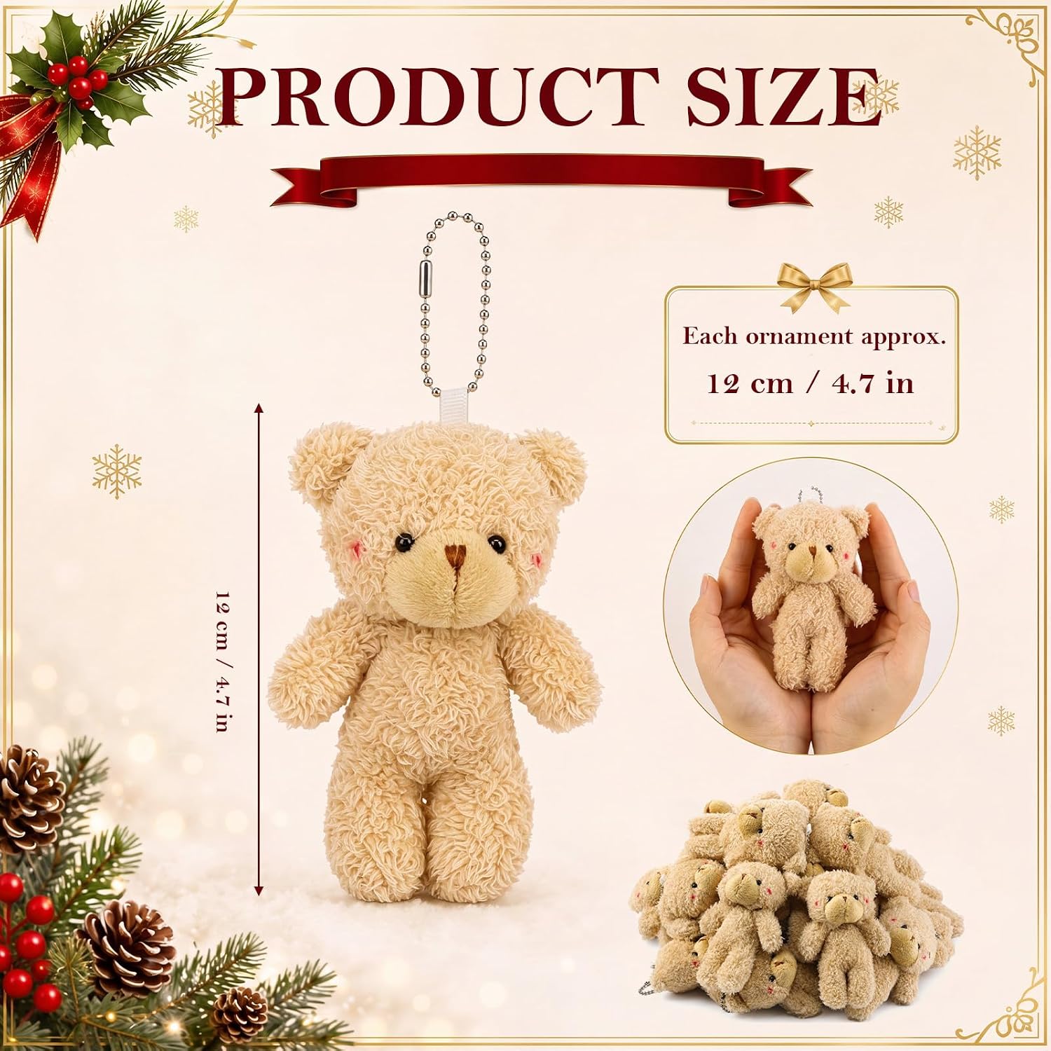 12-60 Buah Boneka Beruang Mini - Christmas Stocking Hanging ulasan dan harga