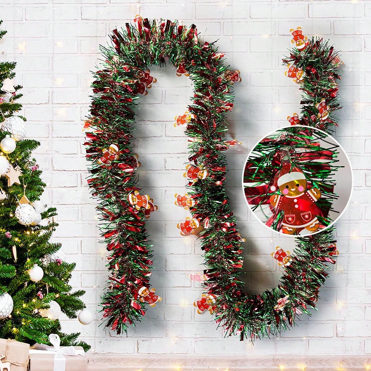 Dekorasi Garland Natal Merah H - Tinsel Garland Decoration ulasan dan harga