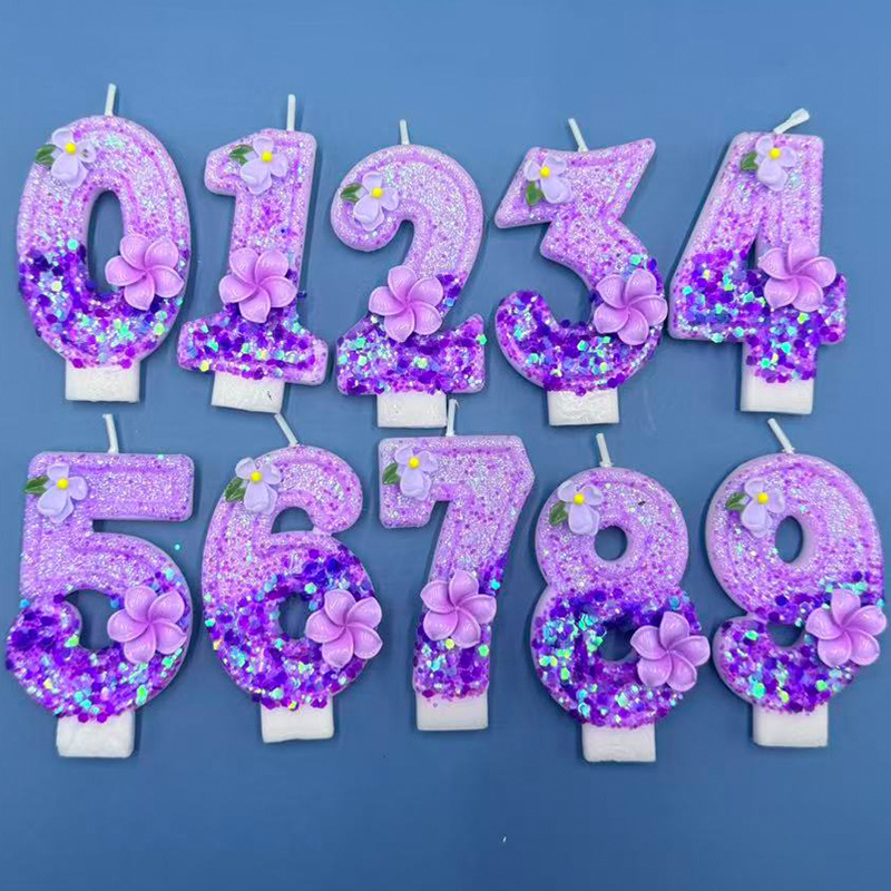 Lilin Angka Berwarna Ungu Muda - Holiday Candle Set ulasan dan harga
